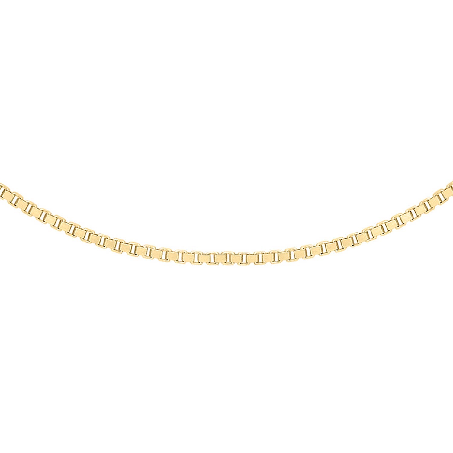 9ct Yellow Gold Solid Venetian Box Chain 45-50cm