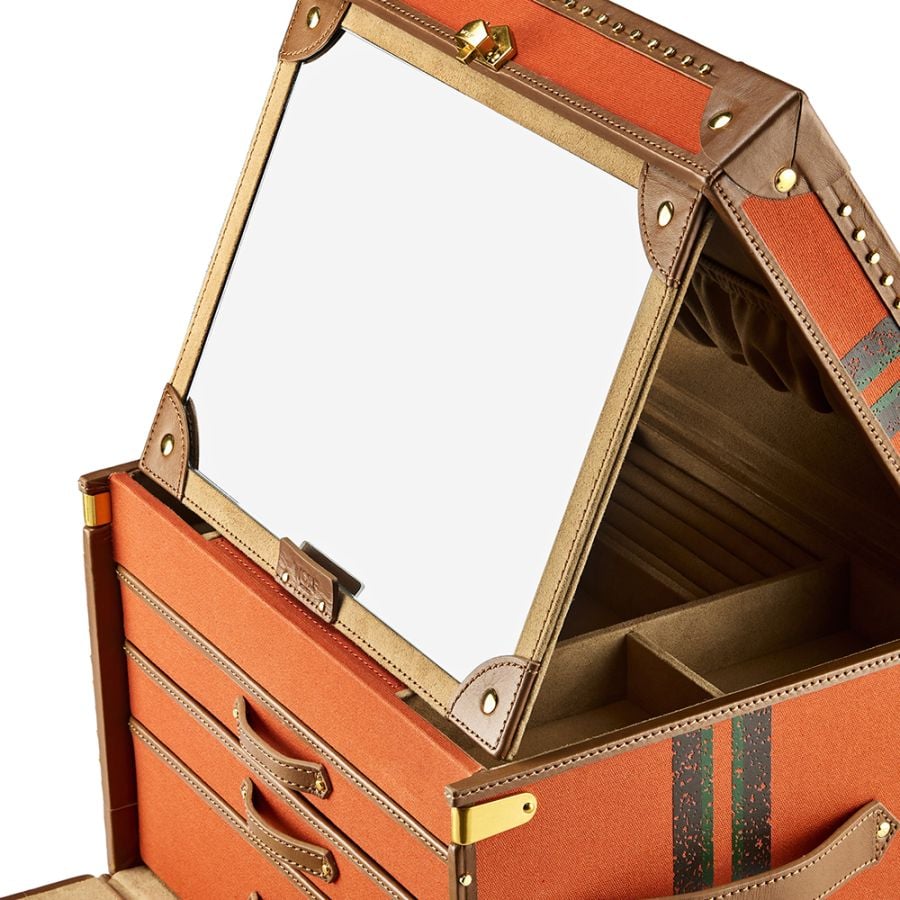 Wolf Ida Trunk Jewellery Box Orange