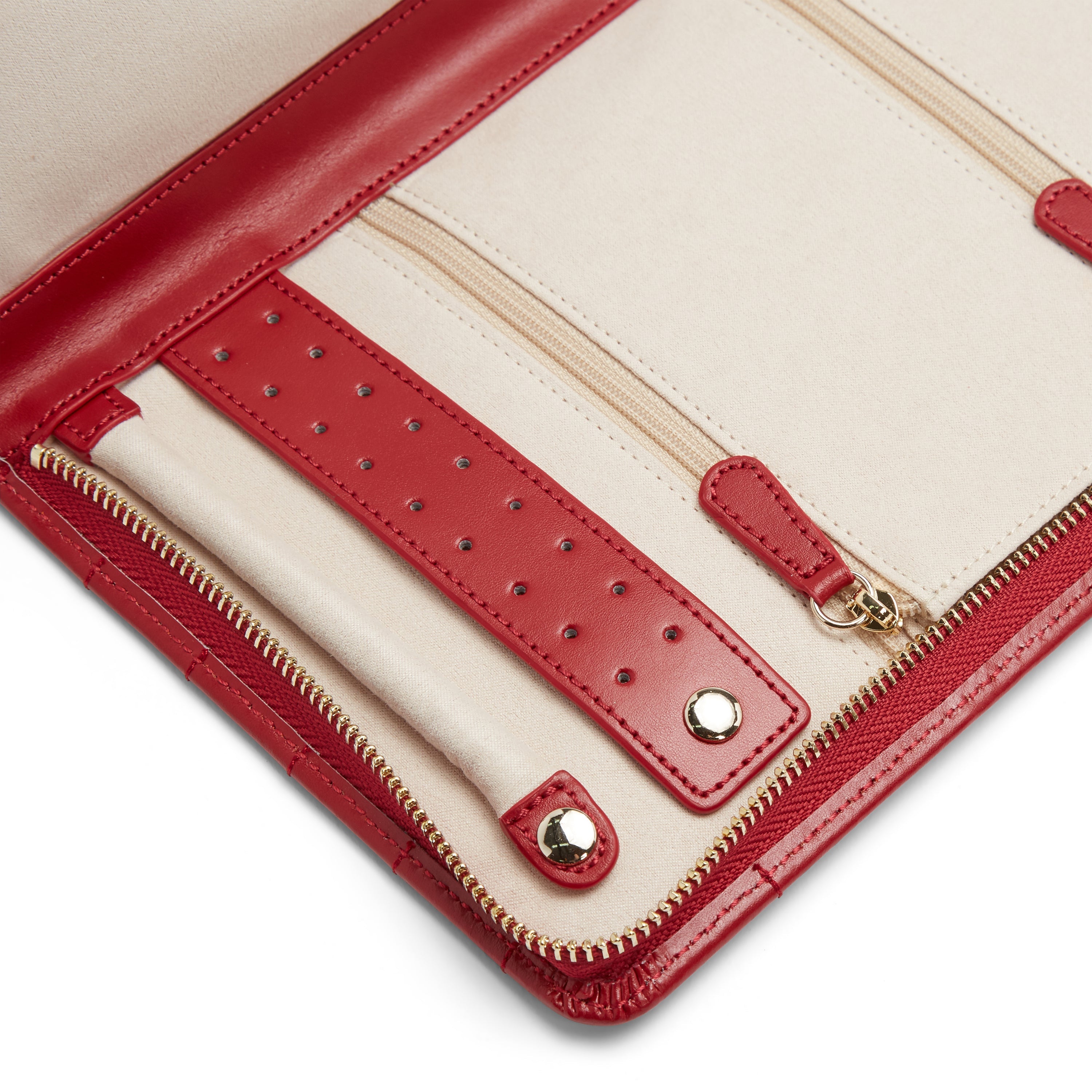 Wolf Caroline Large Jewellery Portfolio Red