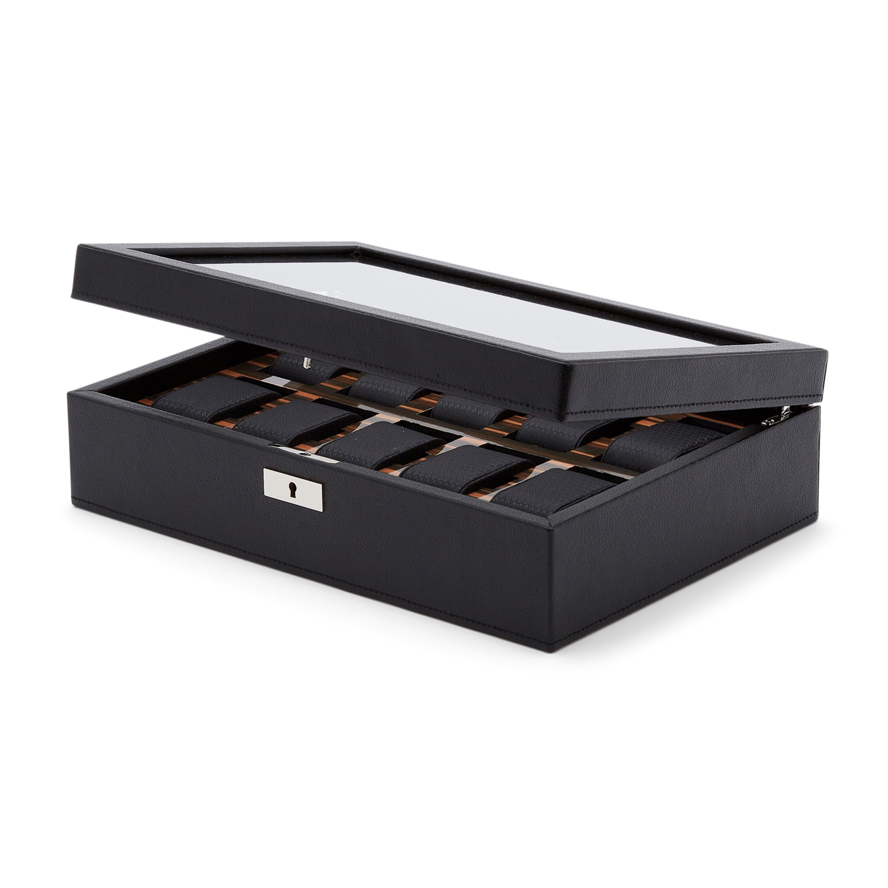 Wolf Roadster 10 Pc Watch Box Black