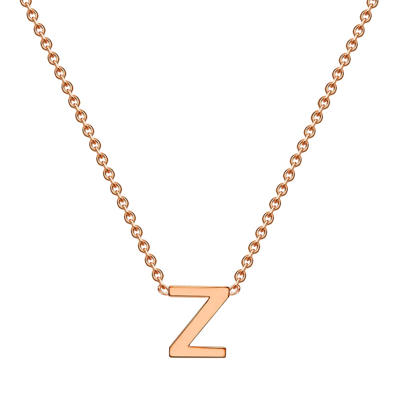 9ct Rose Gold 'Z' Initial Adjustable Letter Necklace 38/43cm