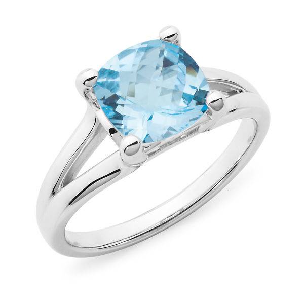 Blue topaz dress ring