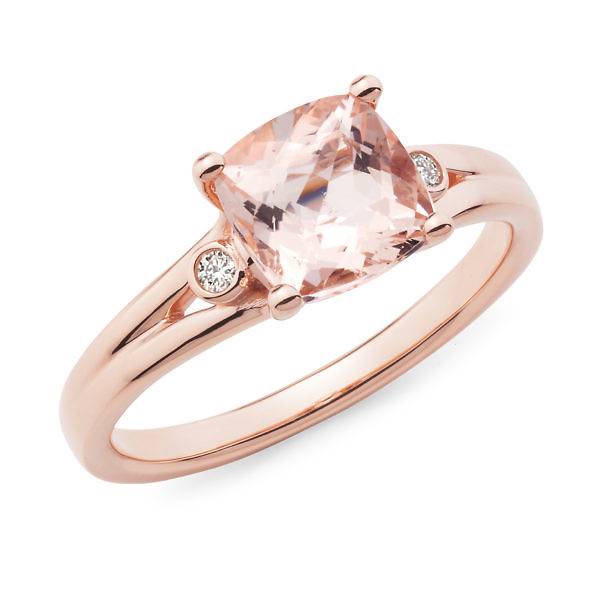 Morganite & diamond dress ring