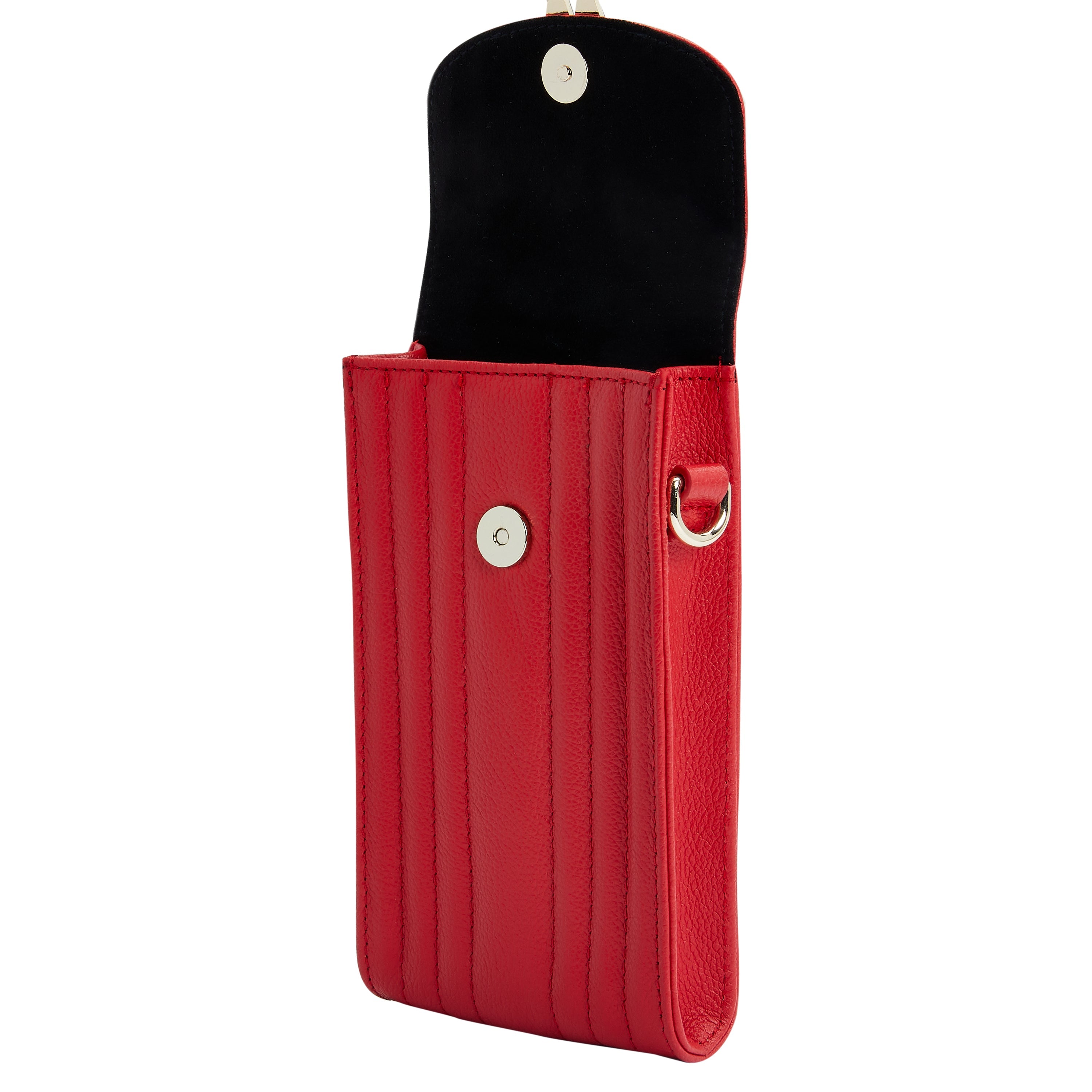 Wolf Mimi Phone Case with Wristlet & Lanyard Red
