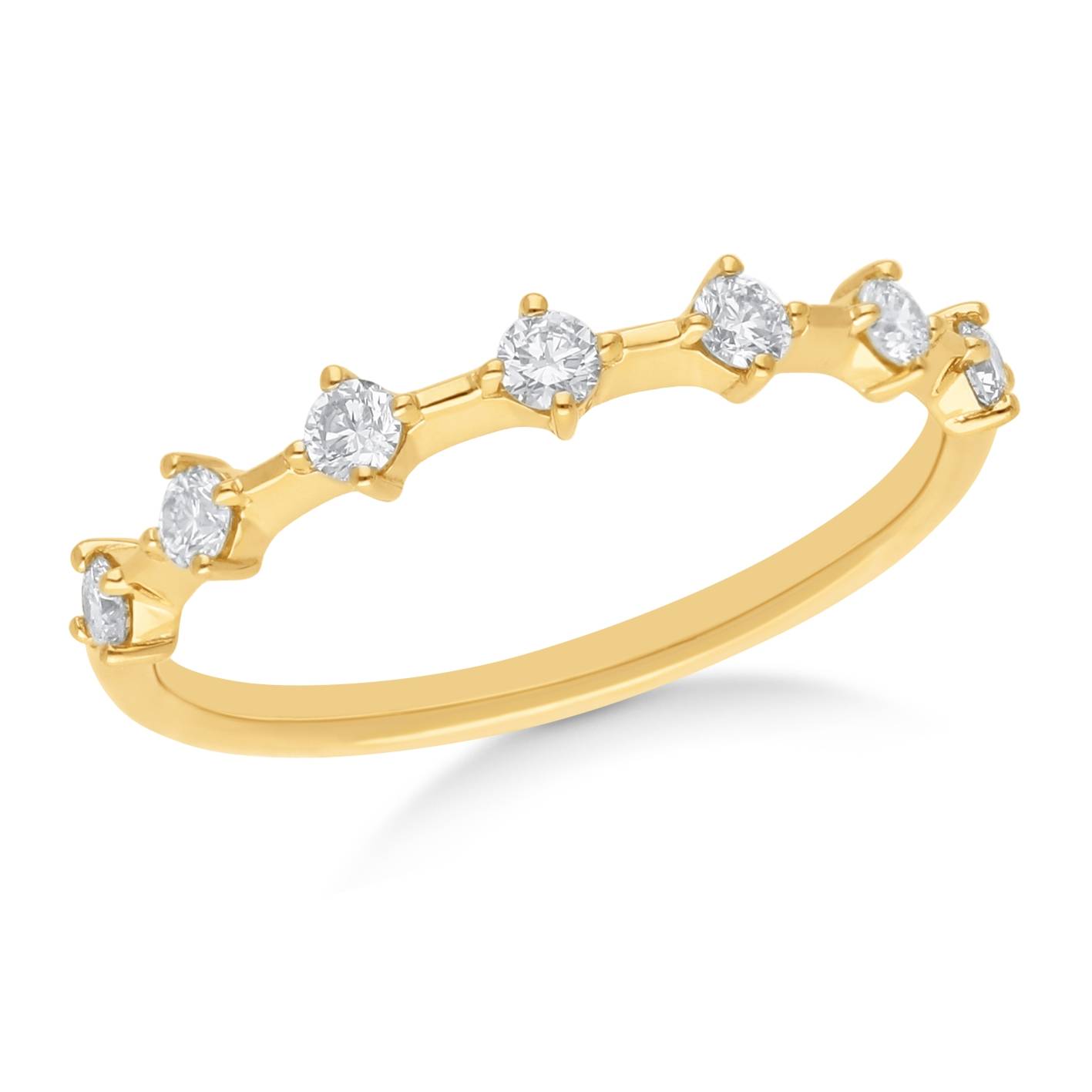 Four claw diamond wedding ring