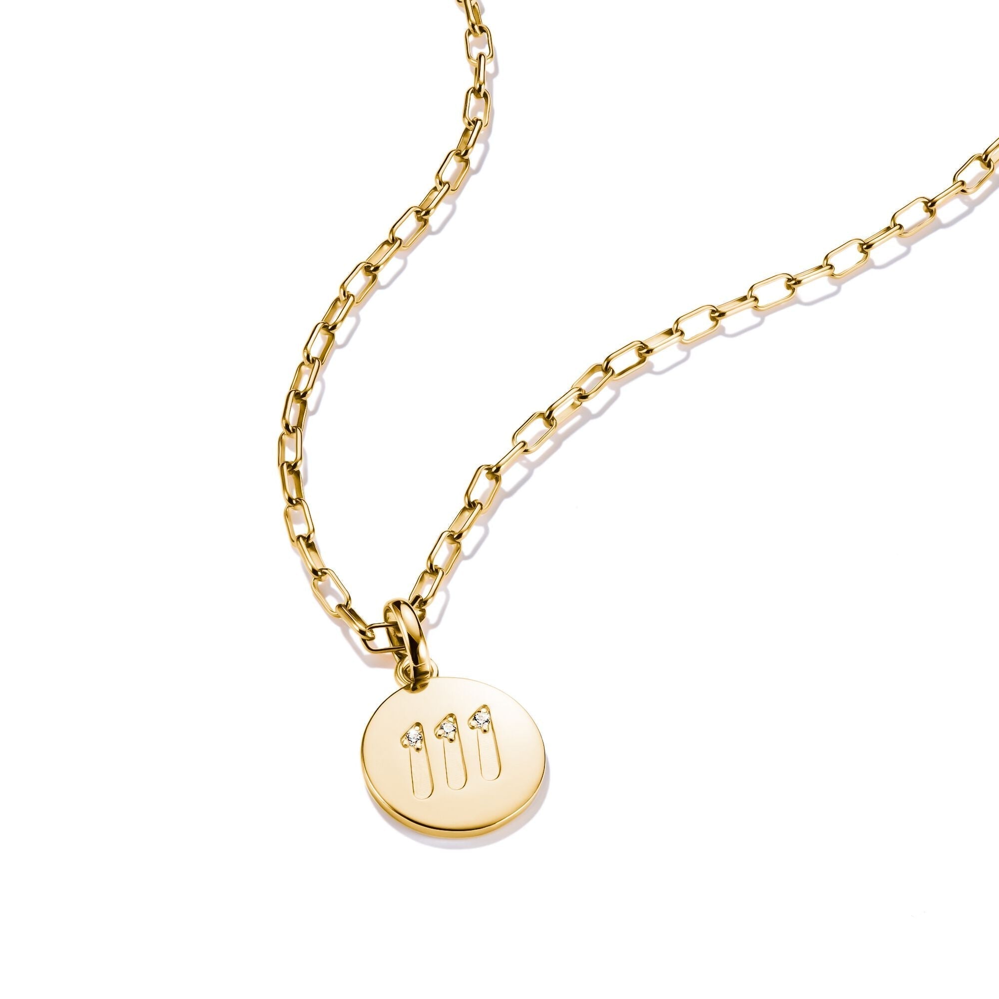 THOMAS SABO Connect Charm angel number 111 with stones Gold