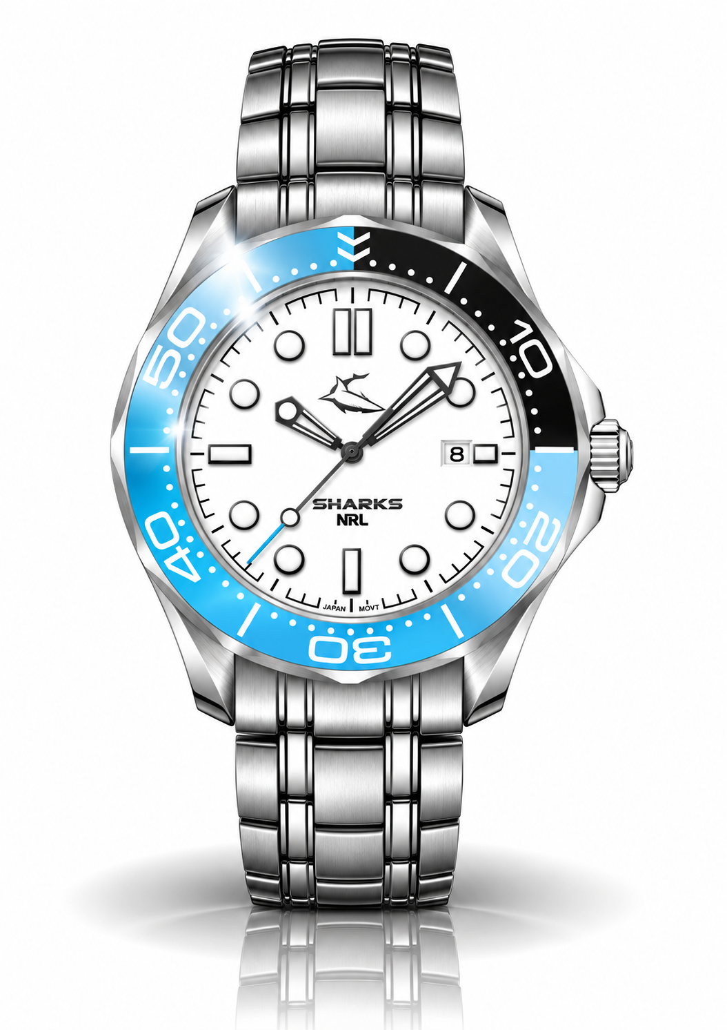 Cronulla-Sutherland Sharks MatchTimer Away Series — Official NRL Licensed Watch