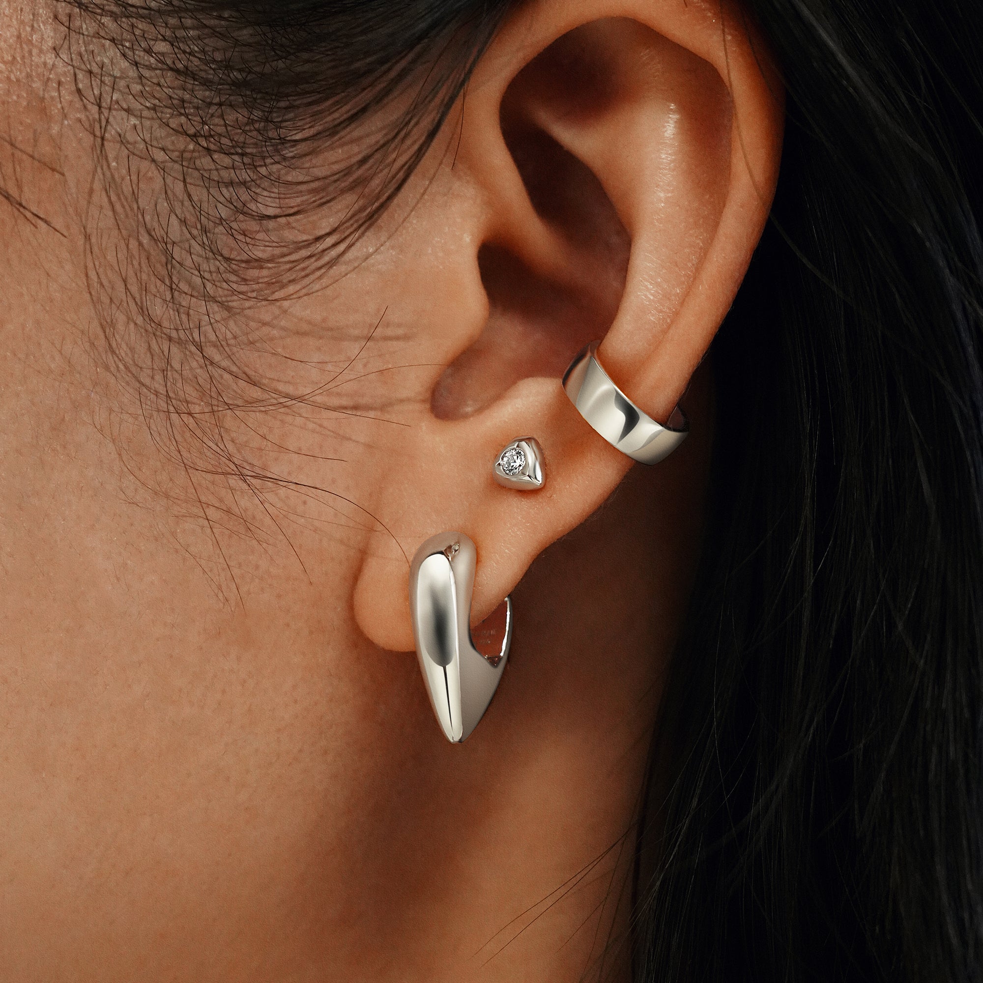 Ania Haie Silver Daily Ear Cuff