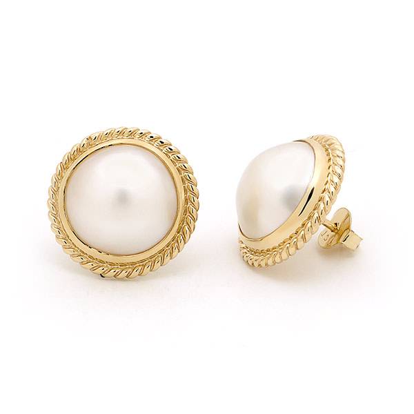 Mabe pearl earrings