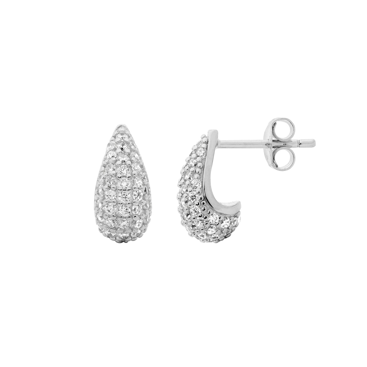 Sterling Silver Cubic Zirconia Drop Earrings