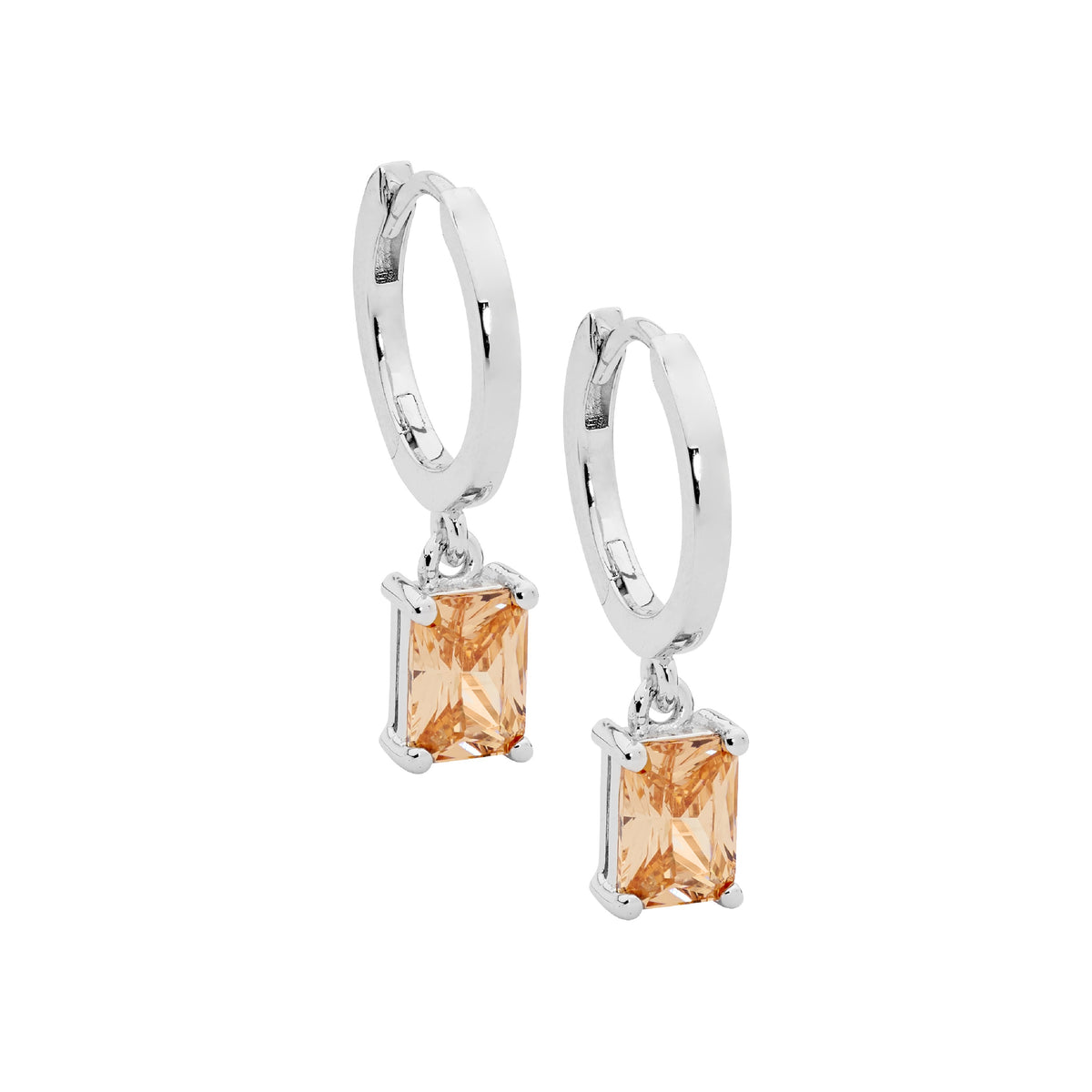 Sterling Silver Cubic Zirconia Drop Earrings