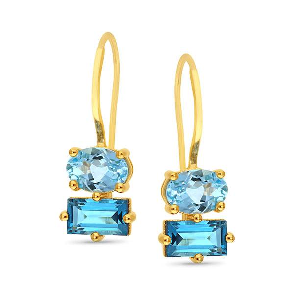 Sky Blue & London Blue Topaz Earrings