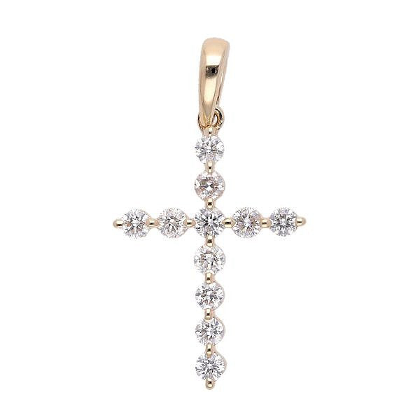 9ct fancy round diamond cross