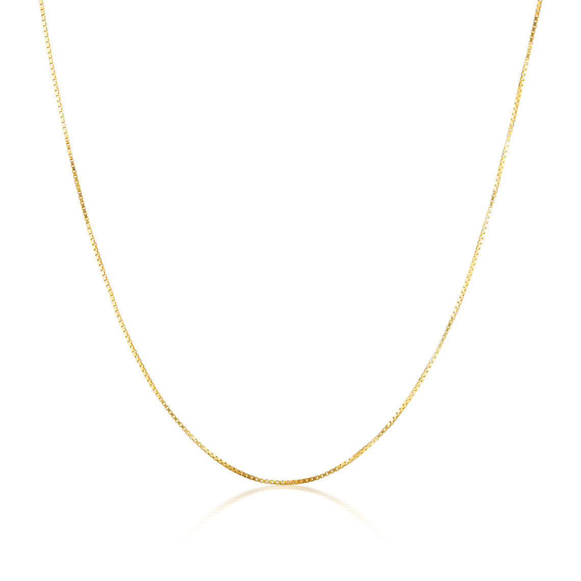 Yellow Gold 0.5mm Box Chain 42+3cm Extension in 9ct