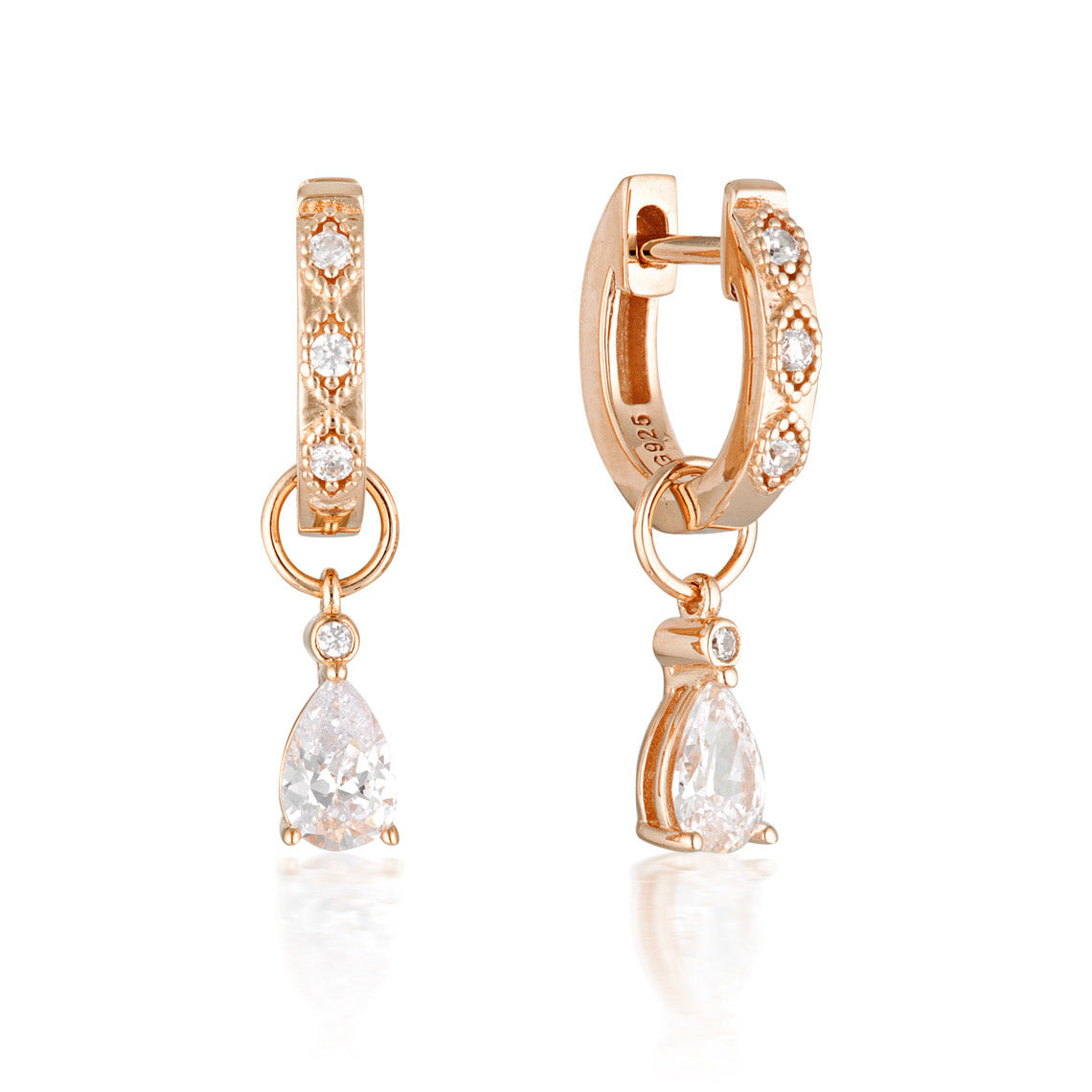 Summer Sorbet Sherbert Shimmer Earrings Rose Gold