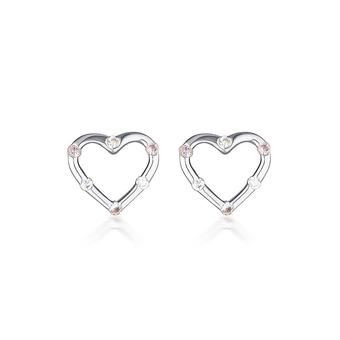 Summer Sorbet Candy Cupid Earrings Pink Silver