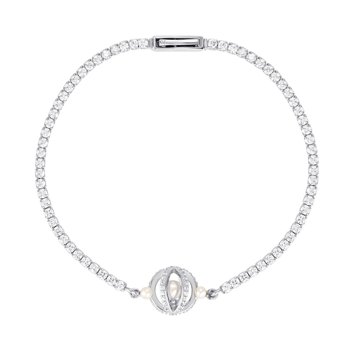 Georgini Majesty Freshwater Pearl Bracelet Silver