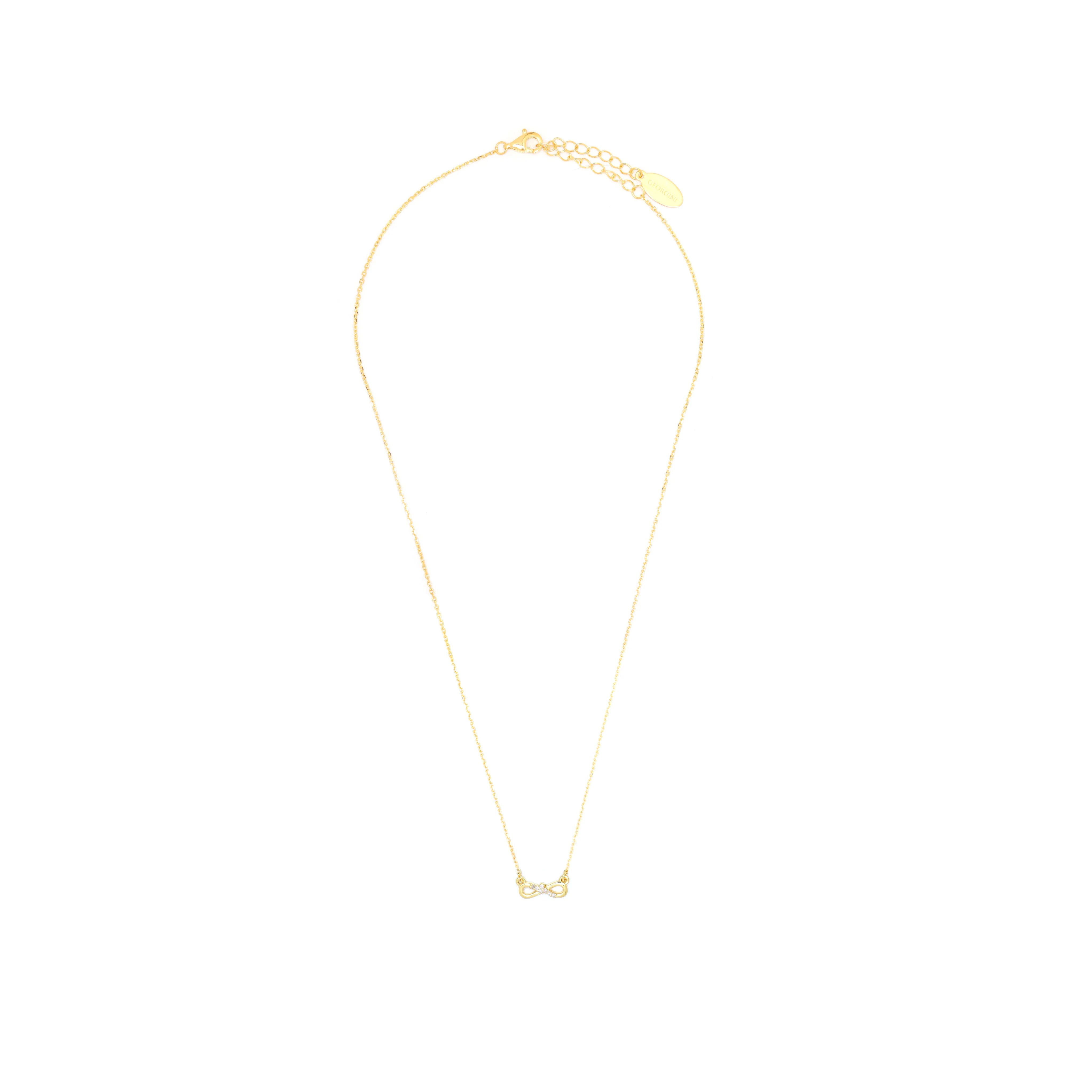 Diamonds by Georgini Seven Natural Diamond Infinity Pendant Gold