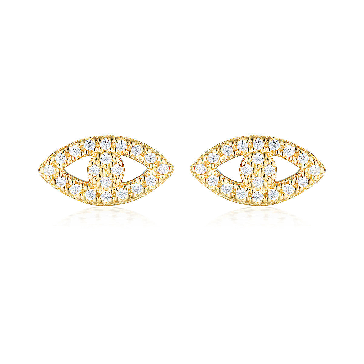 Rock Star Evil Eye Gold Earrings