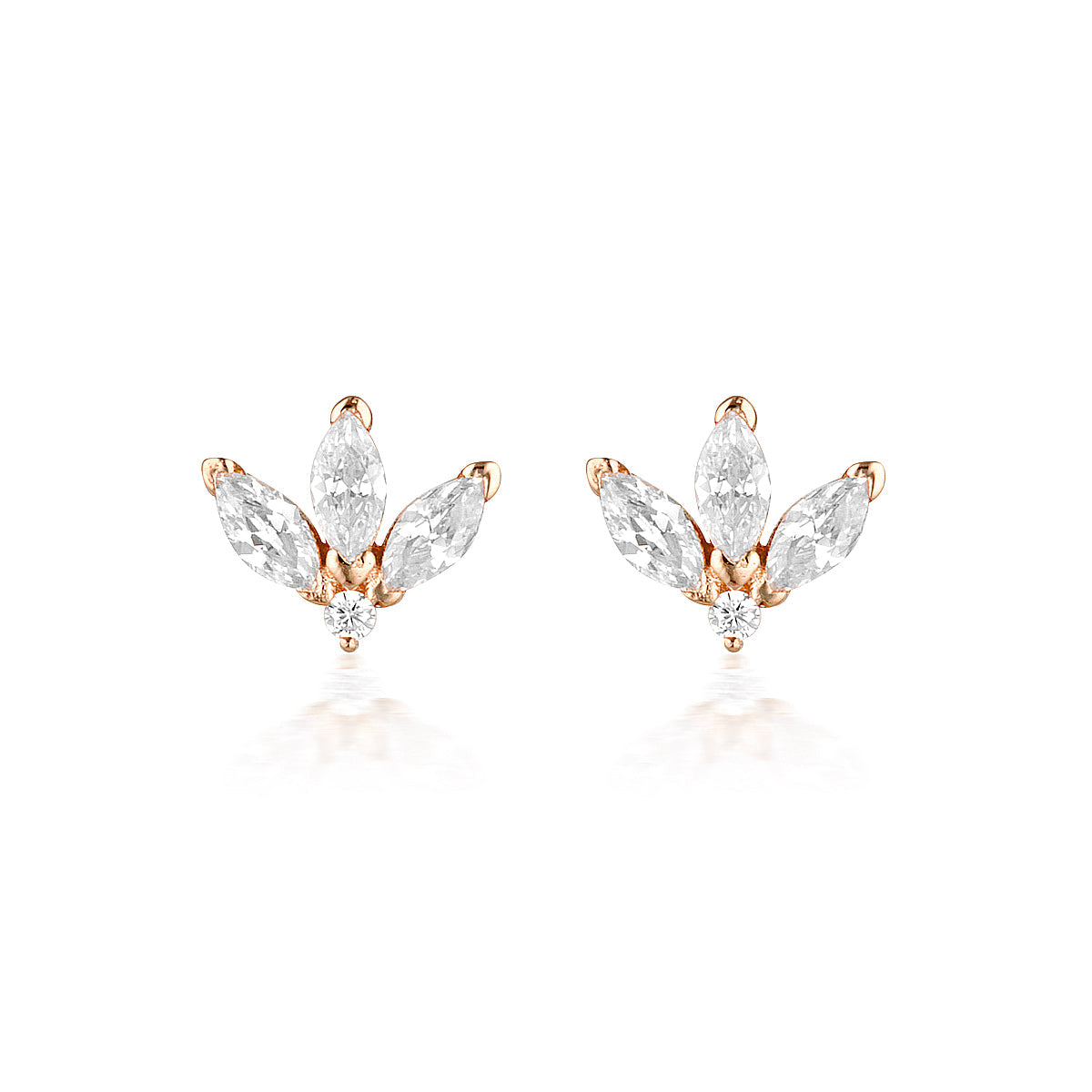 Noel Nights Misstletoe Earrings Rose Gold