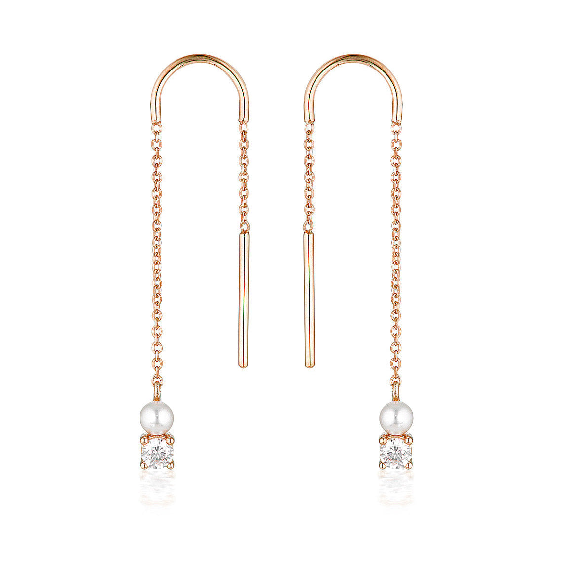 Noel Nights Snow Drop Earrings Rose Gold