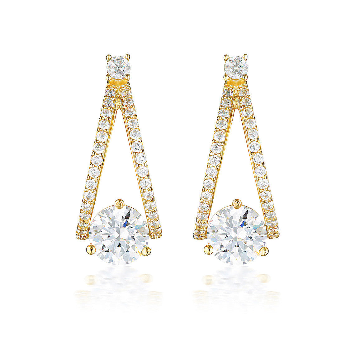 Red Carpet Champagne Earrings Gold