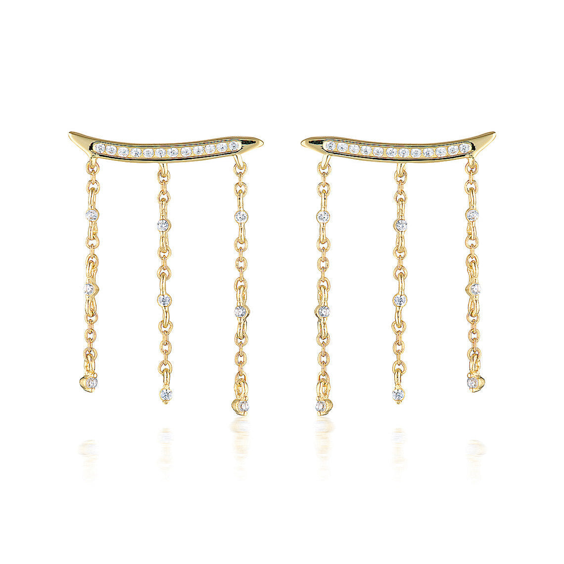 Red Carpet Billboard Earrings Gold