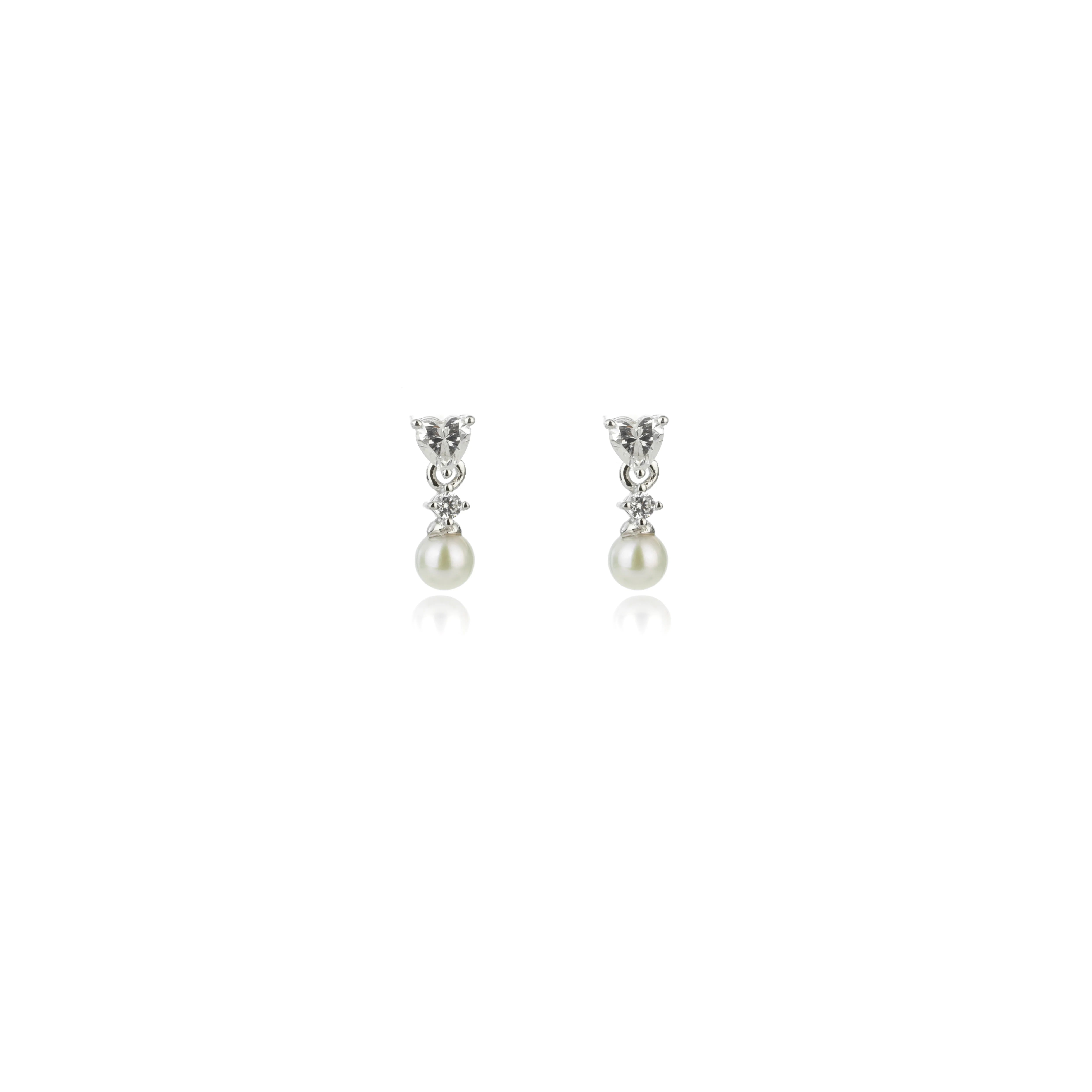 Georgini Sweetheart Mini Heart Freshwater Pearl Droplet Pink