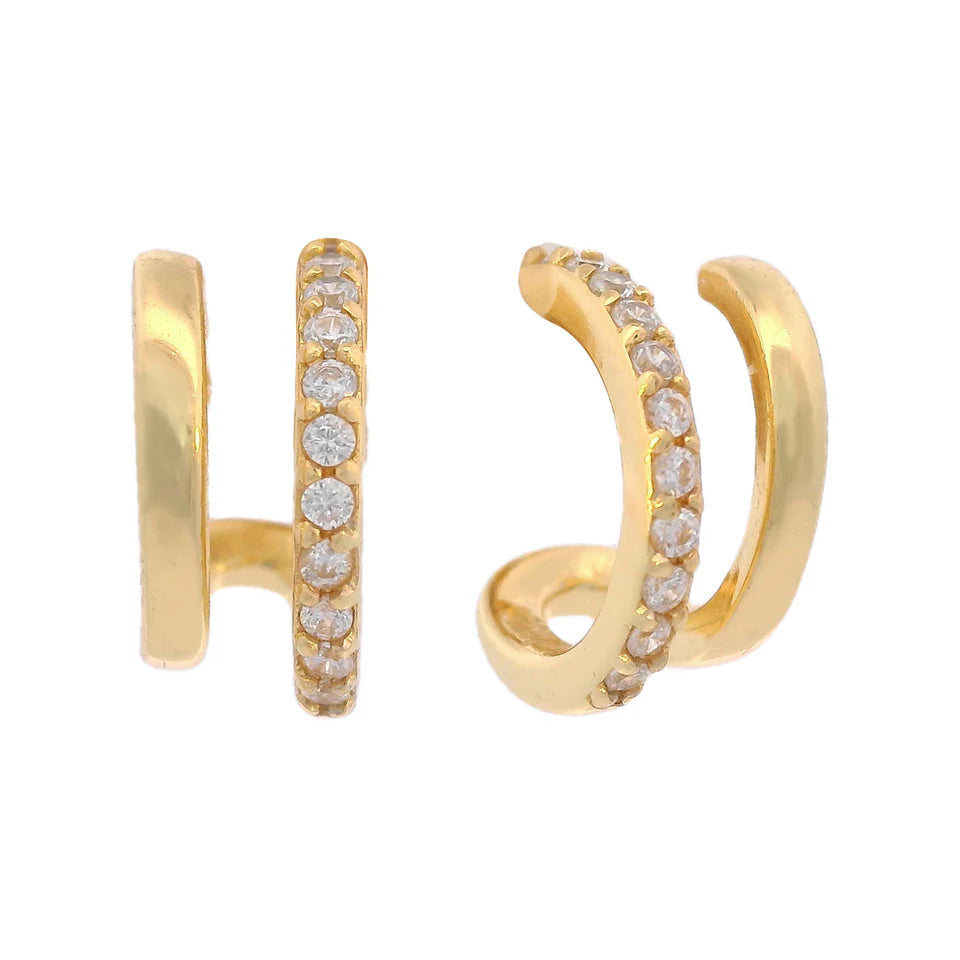 Georgini Midnight Velvet Ratri Double Earring Gold