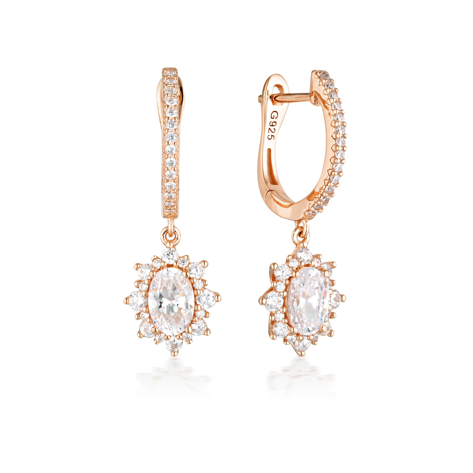 Iconic Bridal Eloise Earrings Rose Gold