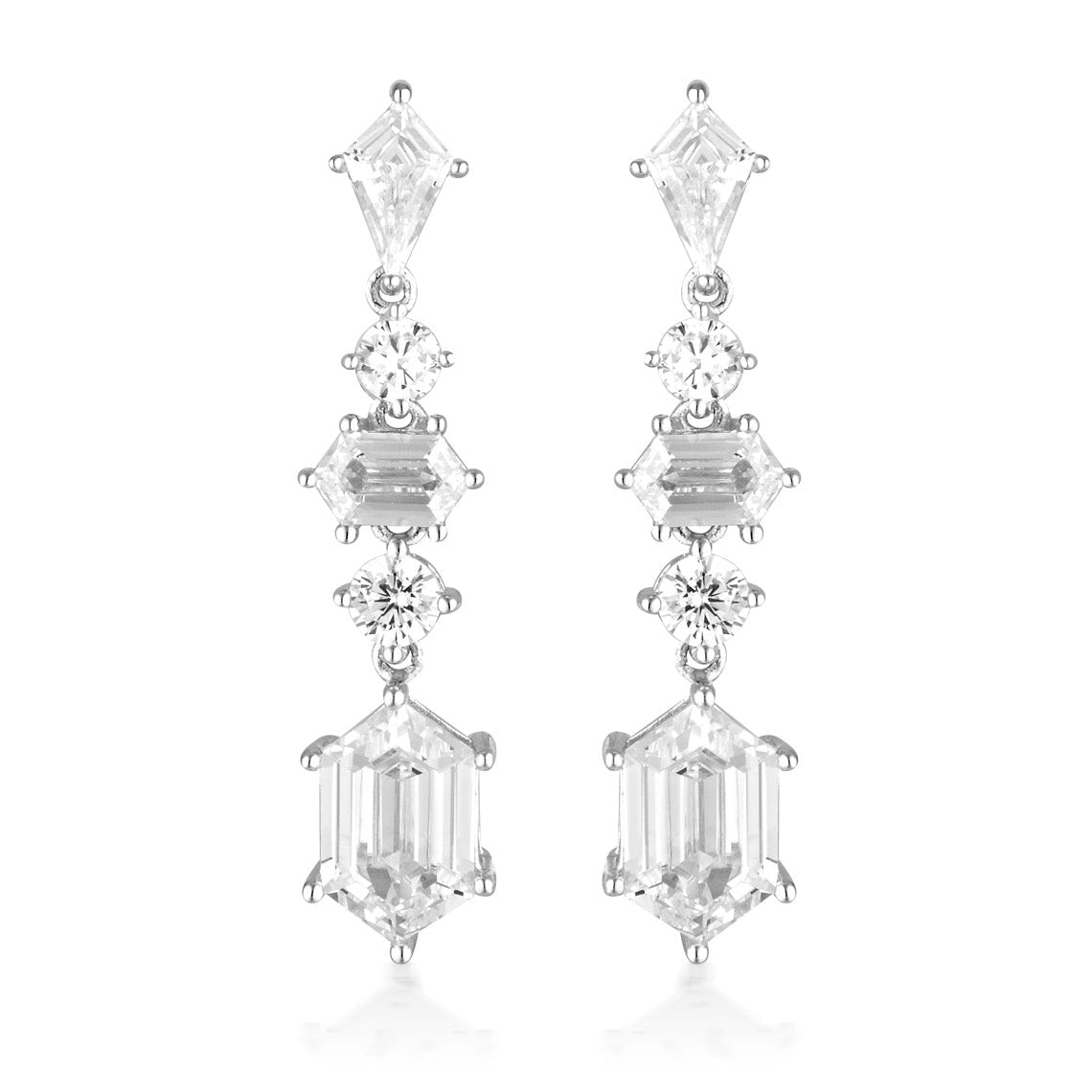 Rock Star Sword Silver Earrings