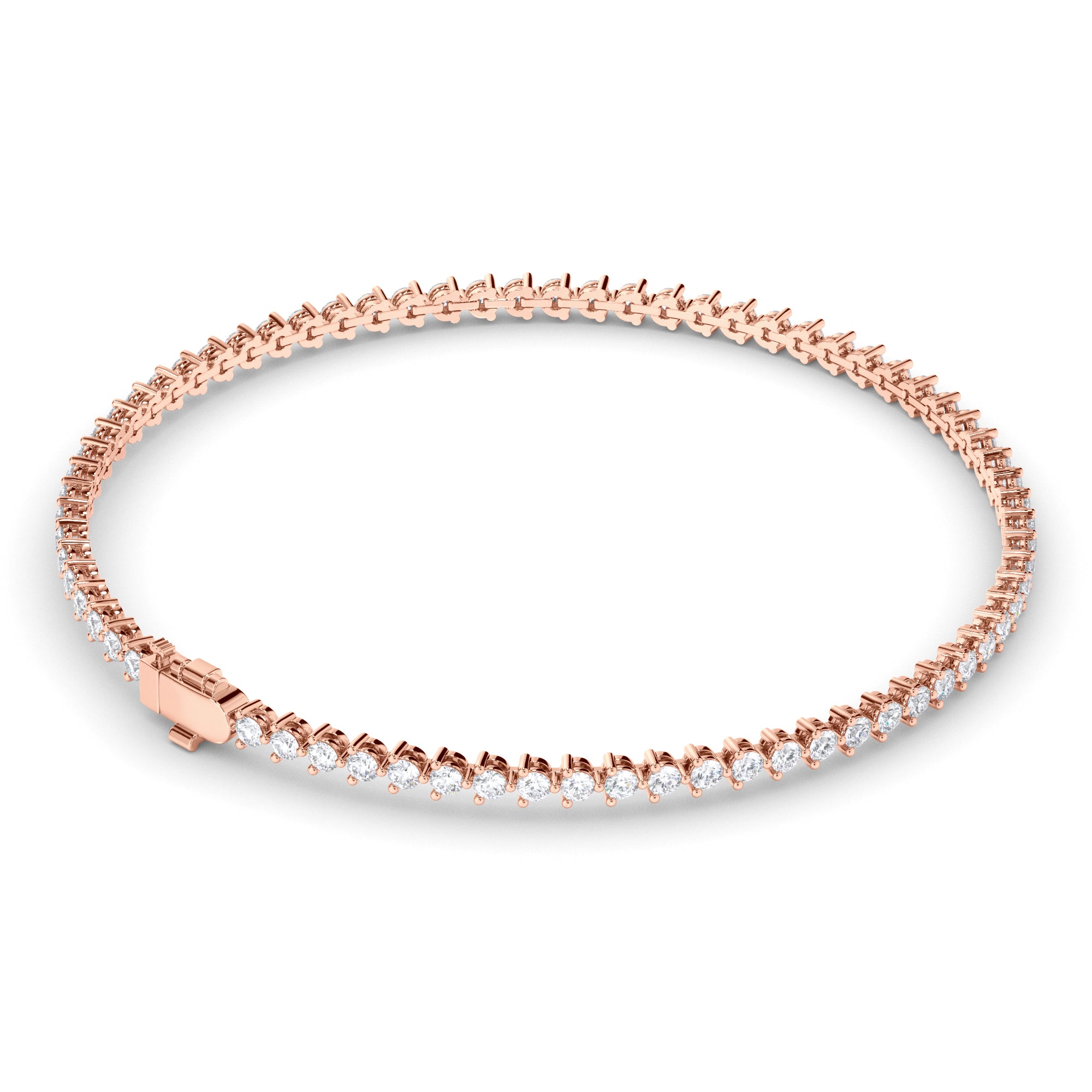 Round Brilliant Cut Laboratory Grown Diamond Tennis Bracelet