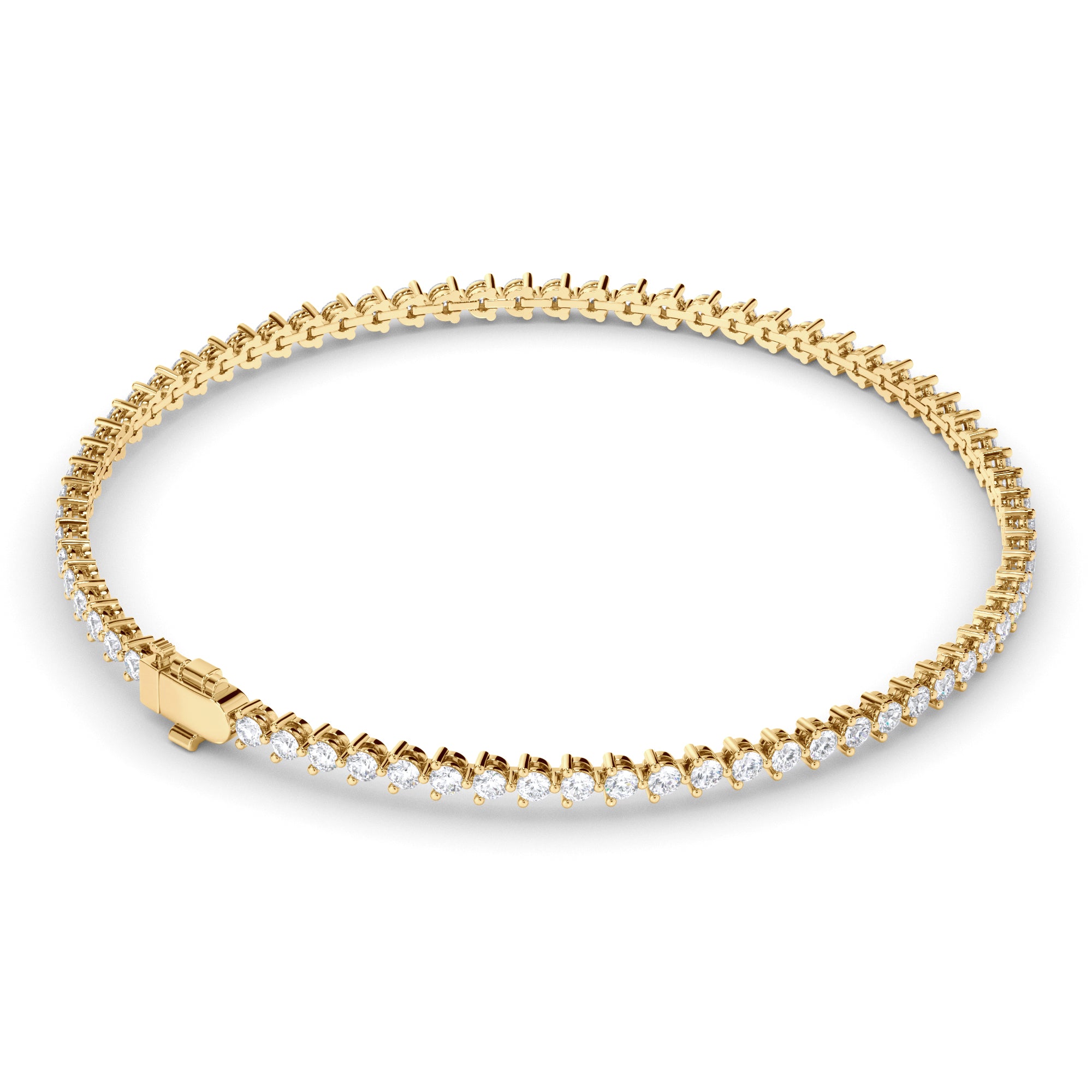 Round Brilliant Cut Laboratory Grown Diamond Tennis Bracelet