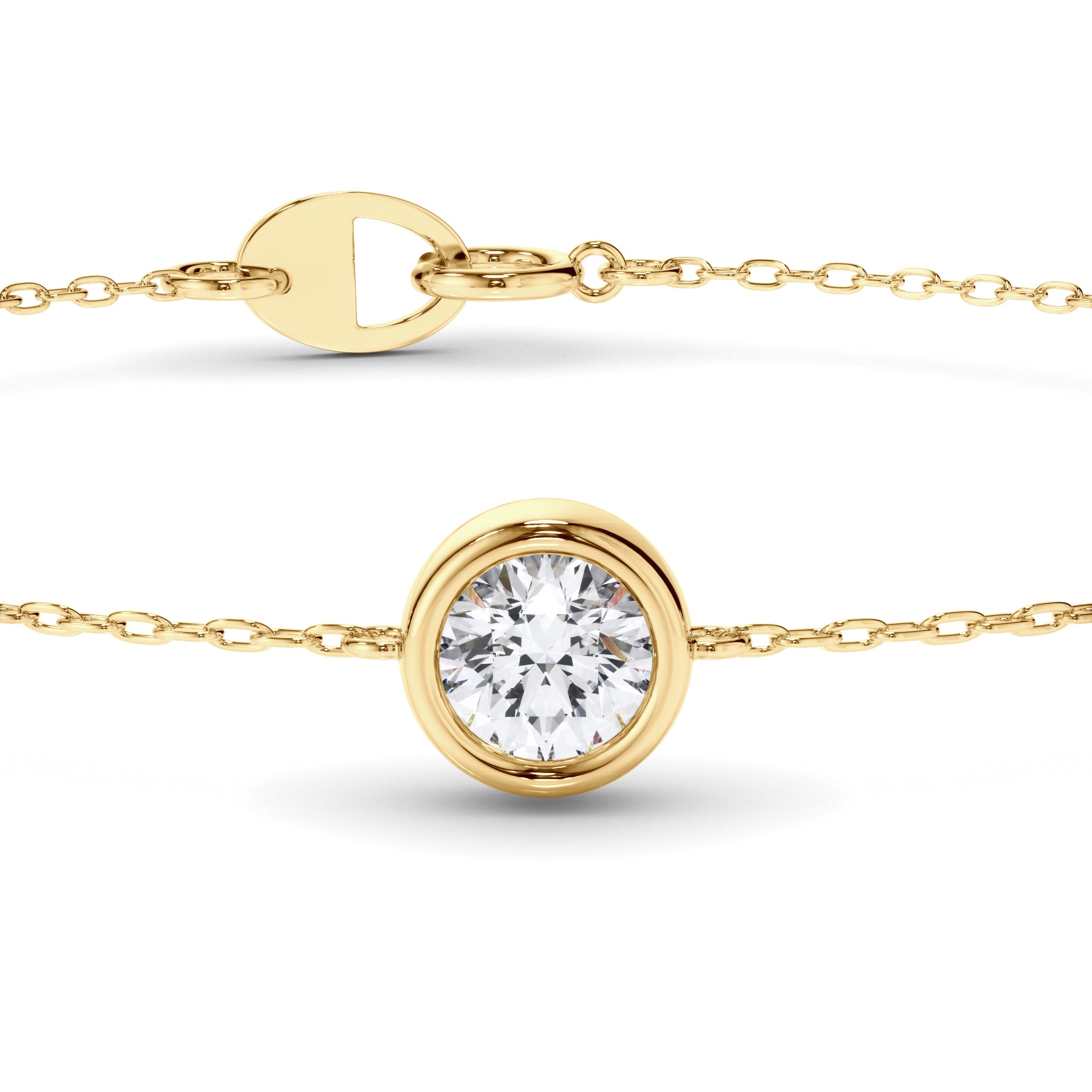Round Brilliant Cut 3-Stone Laboratory Grown Diamond Bracelet