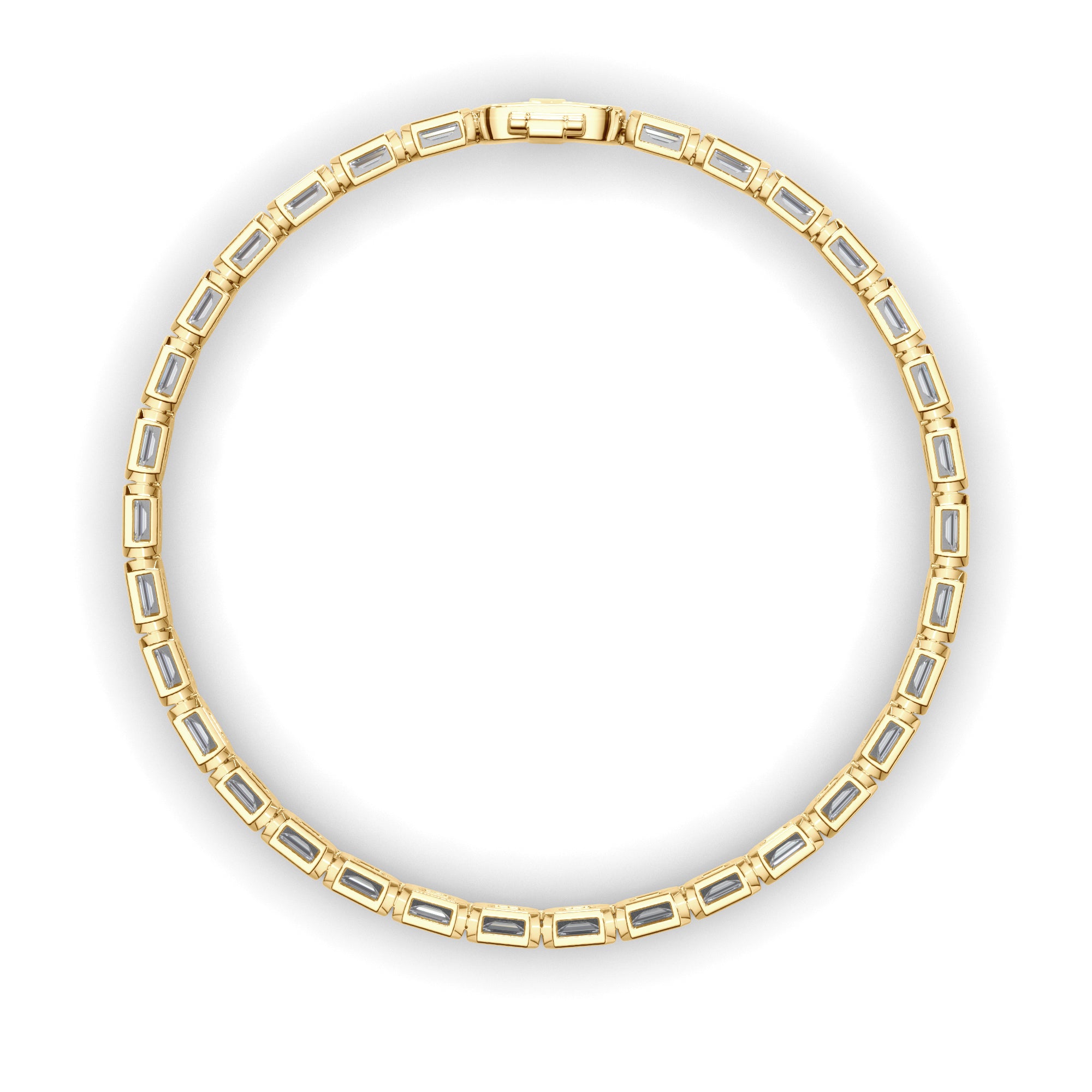 Emerald Cut Laboratory Grown Diamond Tennis Bracelet