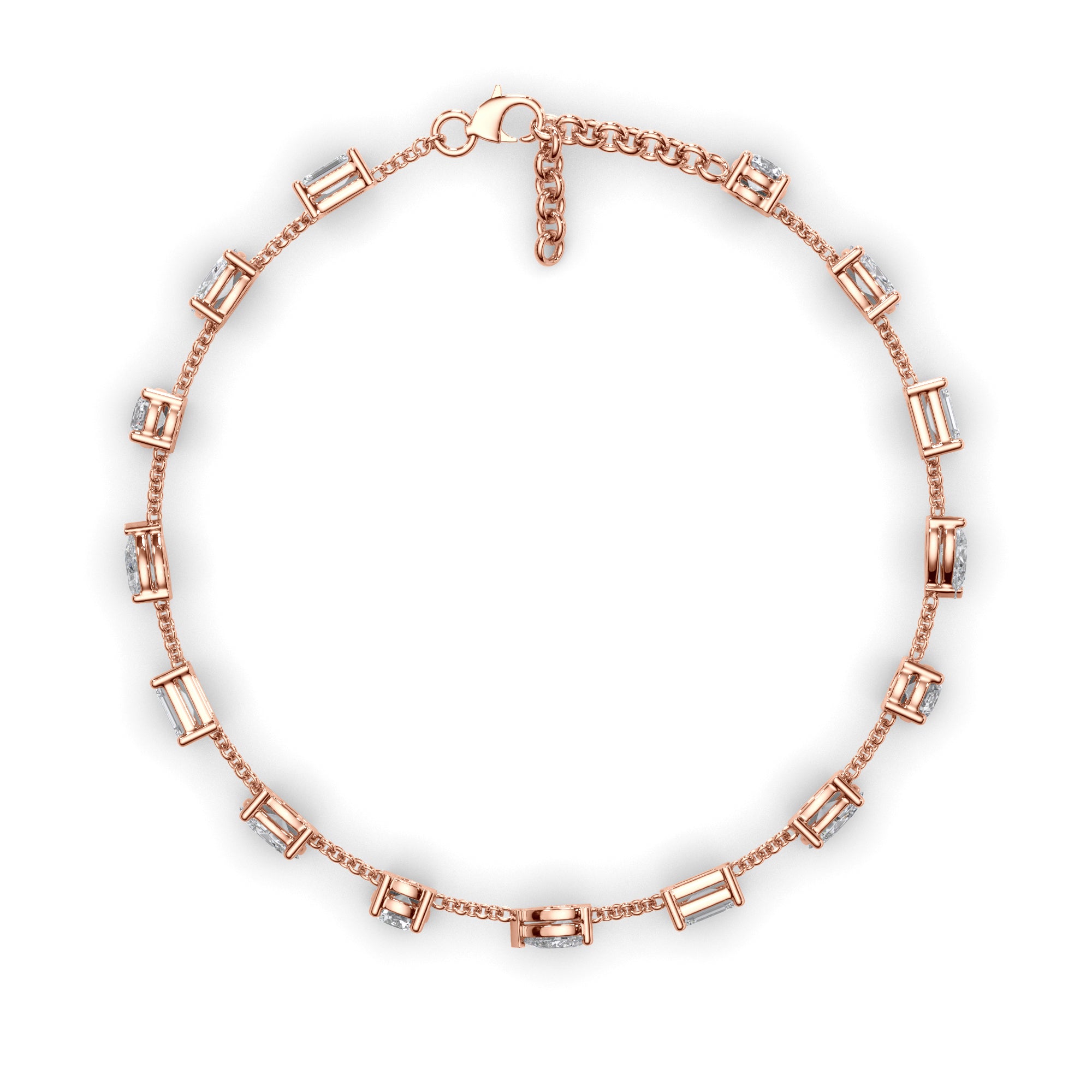 Multi-Shape Laboratory Grown Diamond Tennis Bracelet