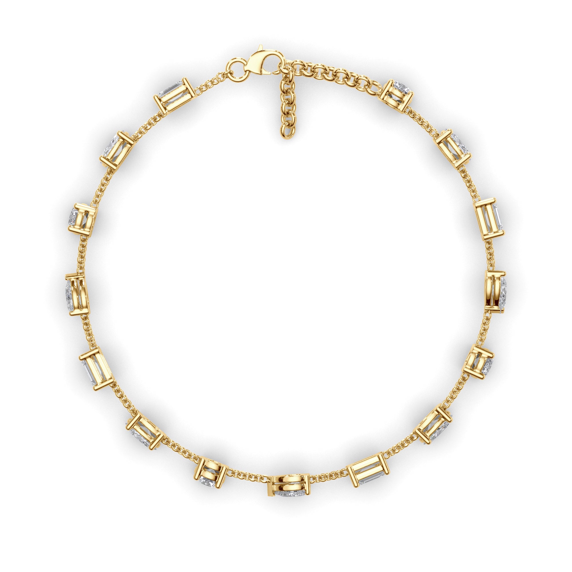 Multi-Shape Laboratory Grown Diamond Tennis Bracelet