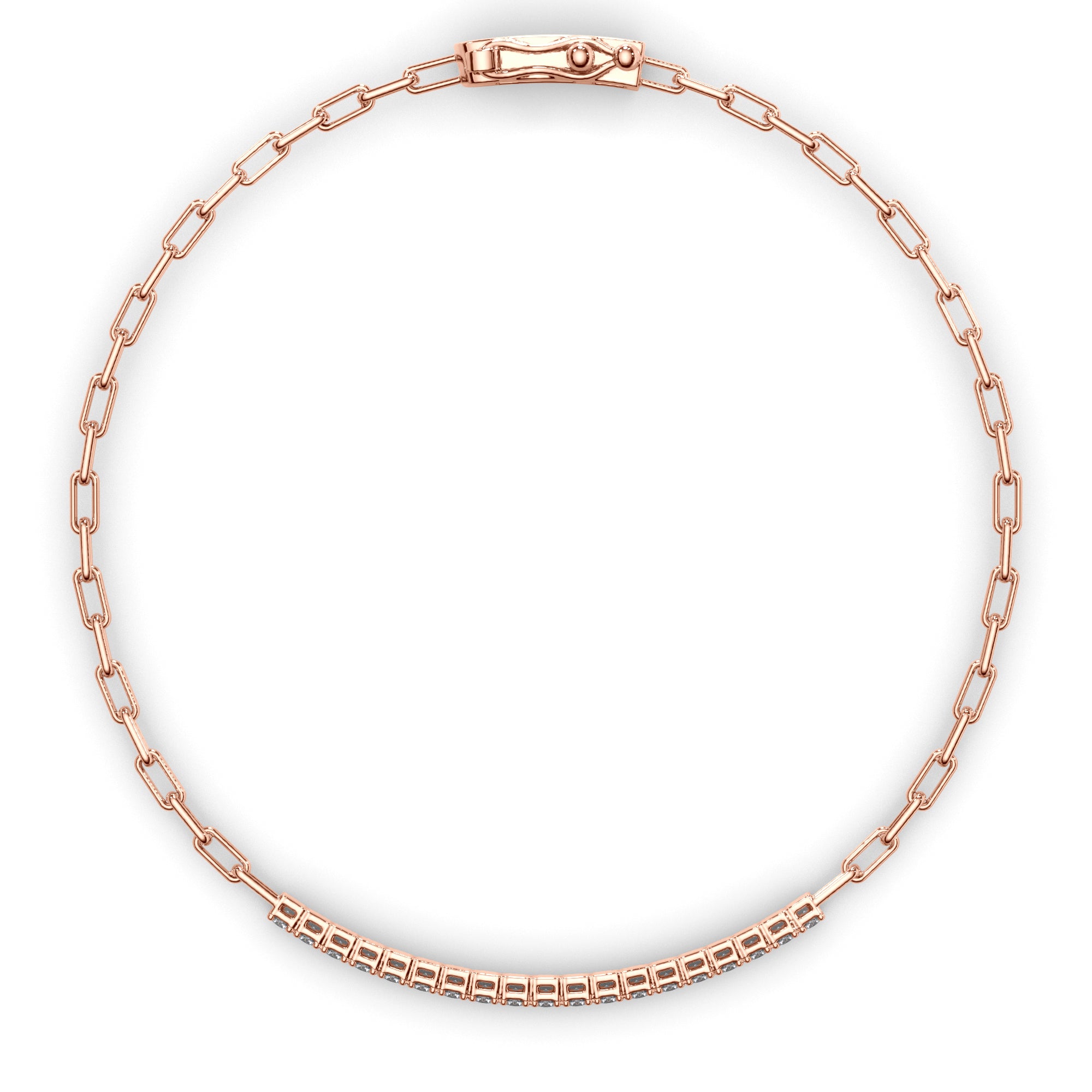 Round Brilliant Cut Natural Mined Diamond Tennis Bracelet