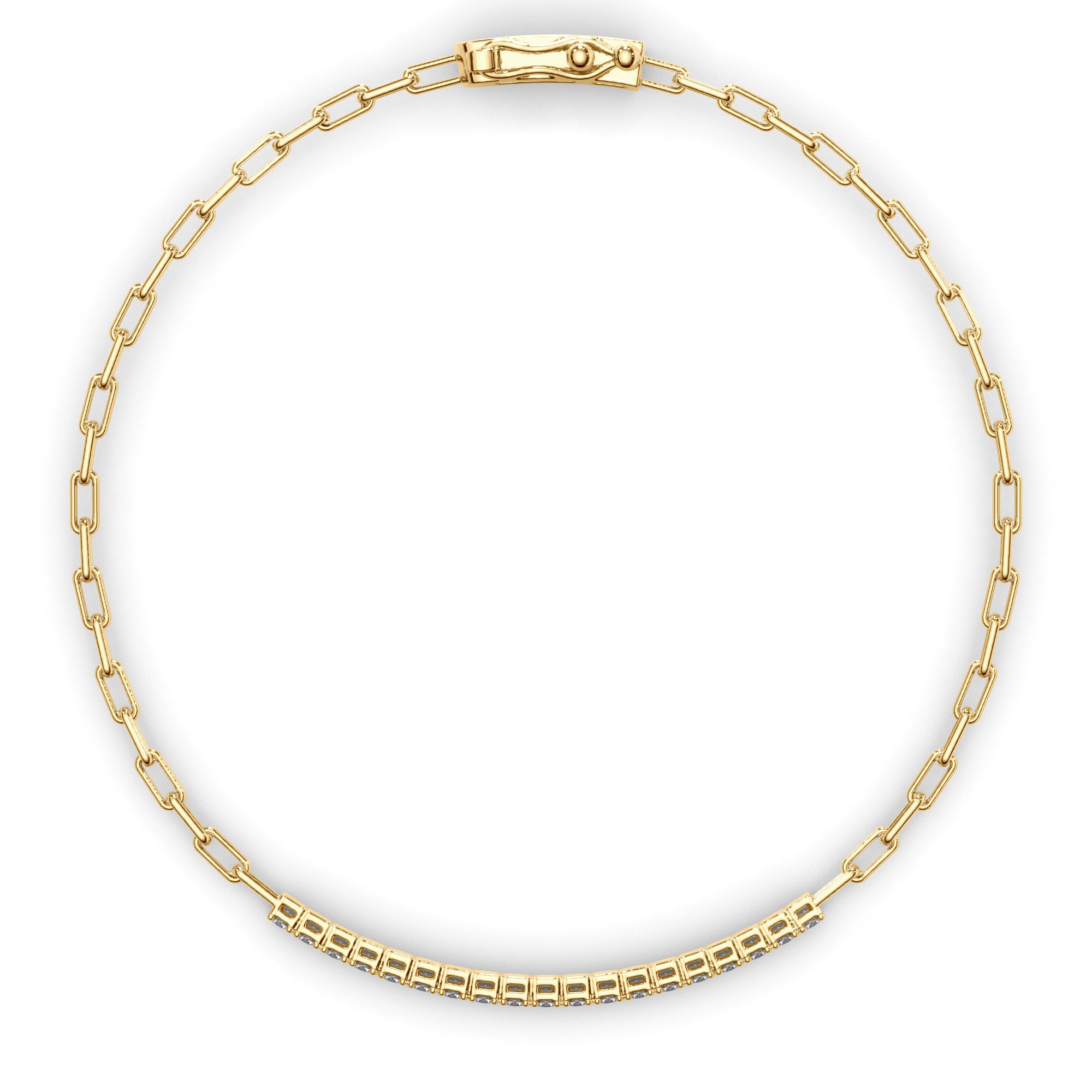 Round Brilliant Cut Natural Mined Diamond Tennis Bracelet