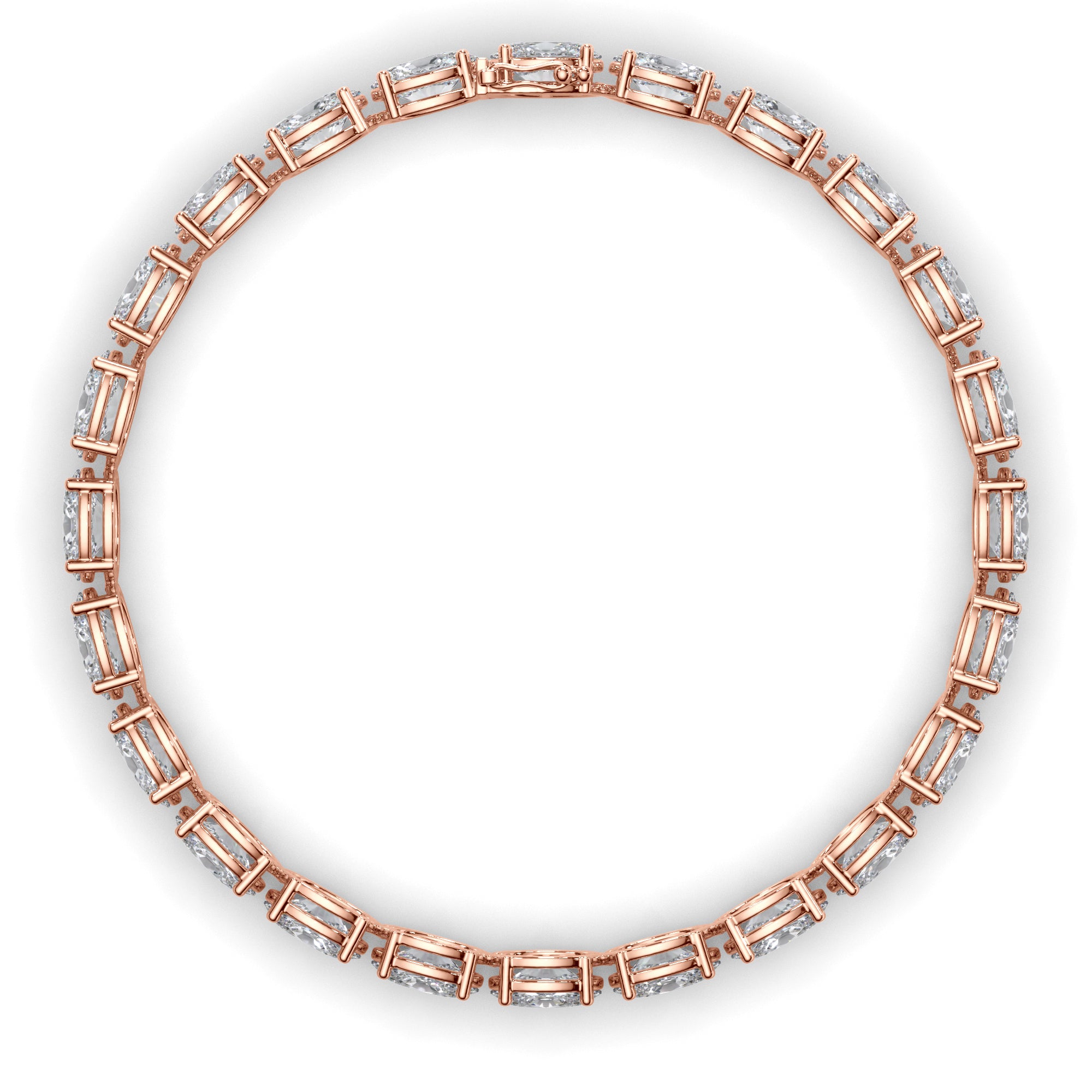 Oval Cut Laboratory Grown Diamond Tennis Bracelet