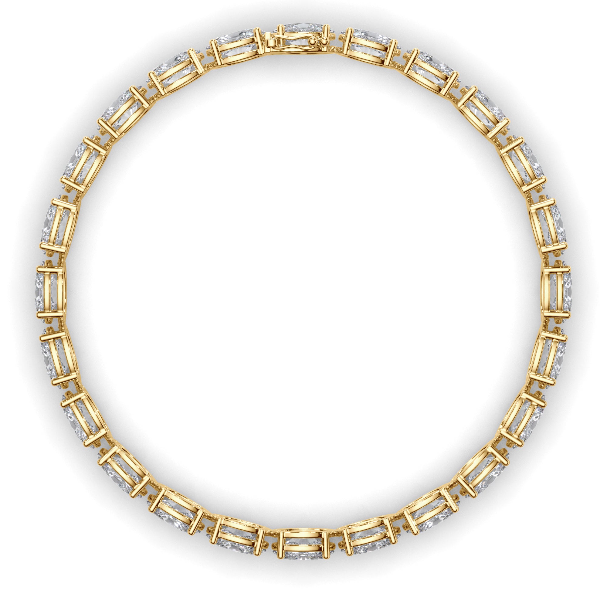 Oval Cut Laboratory Grown Diamond Tennis Bracelet