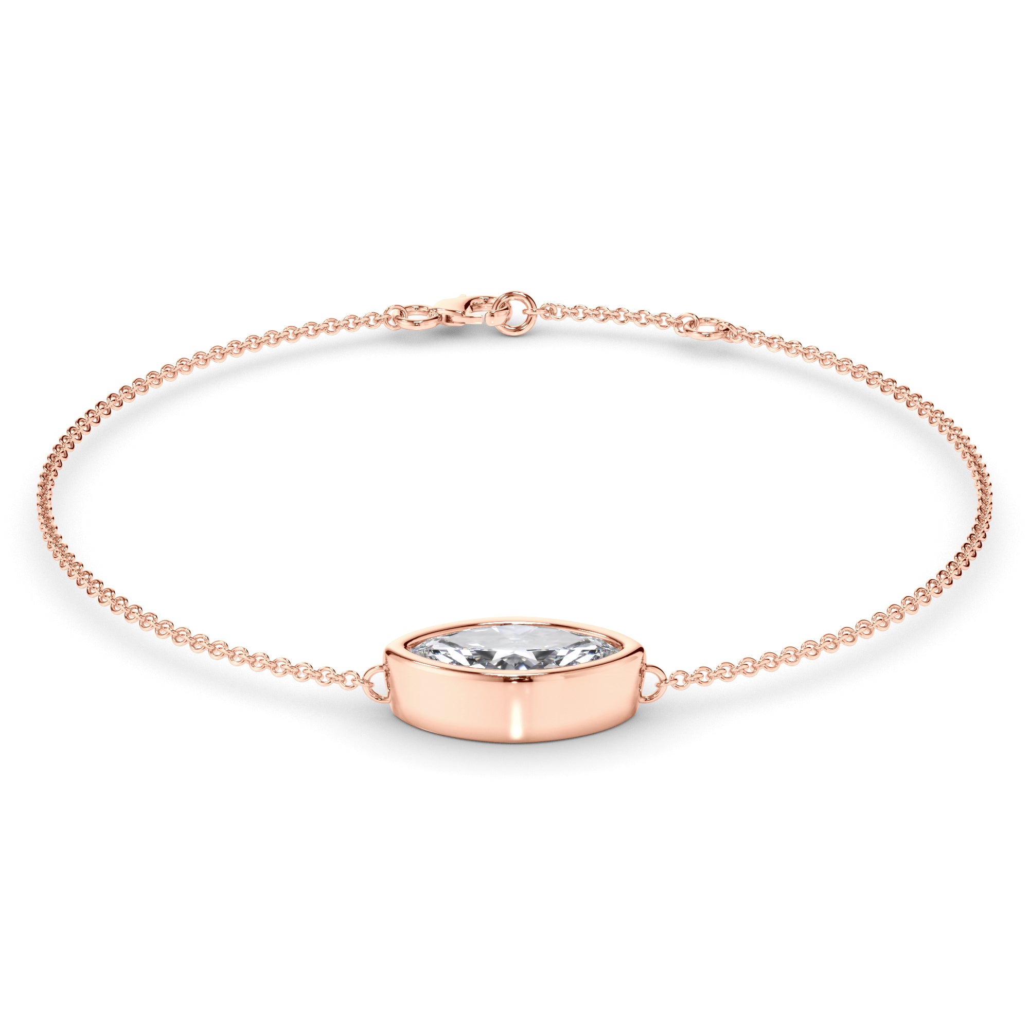 Marquise Cut Diamond Bezel Set Bracelet
