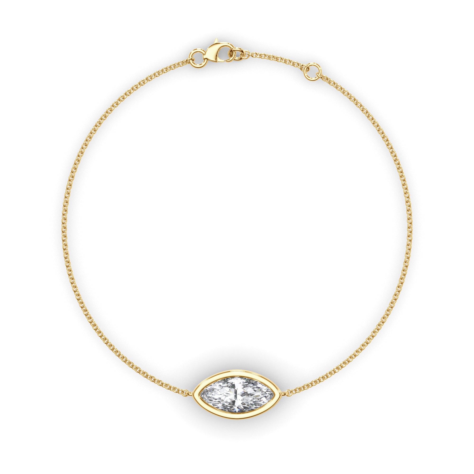 Marquise Cut Diamond Bezel Set Bracelet