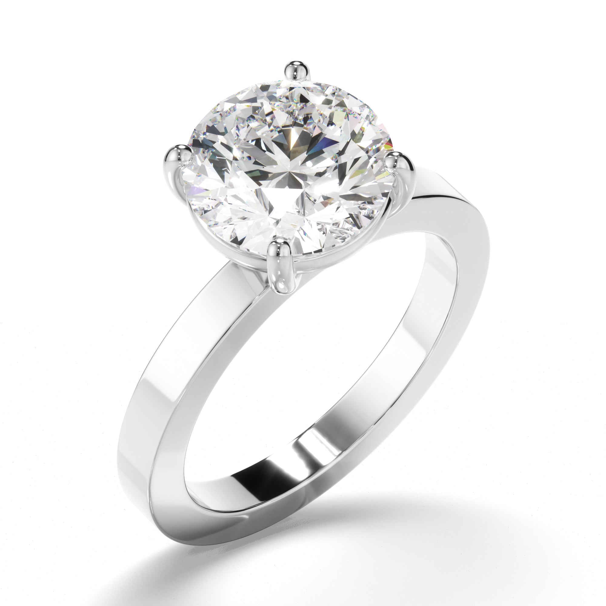 Round Brilliant Cut Diamond Solitaire Engagement Ring