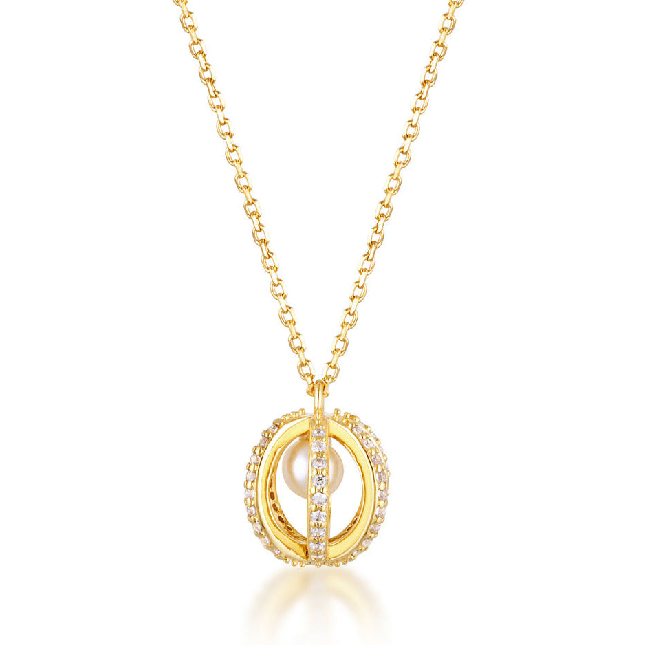 Georgini Majesty Freshwater Pearl Pendant Gold