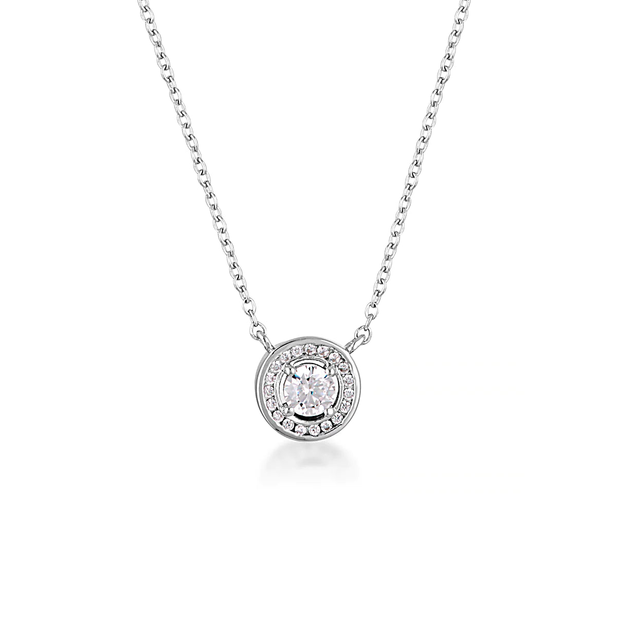 Georgini Milestone Cubic Zirconia Halo Pendant in Silver