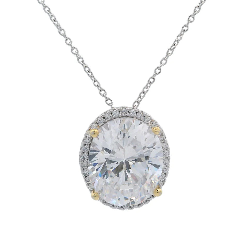 Georgini Midnight Velvet Limited Edition Selene Two-Tone Moonlight Oval Pendant