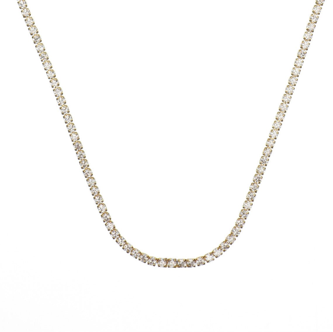 Georgini Sydney Soiree 2mm Tennis Necklace 42cm Gold