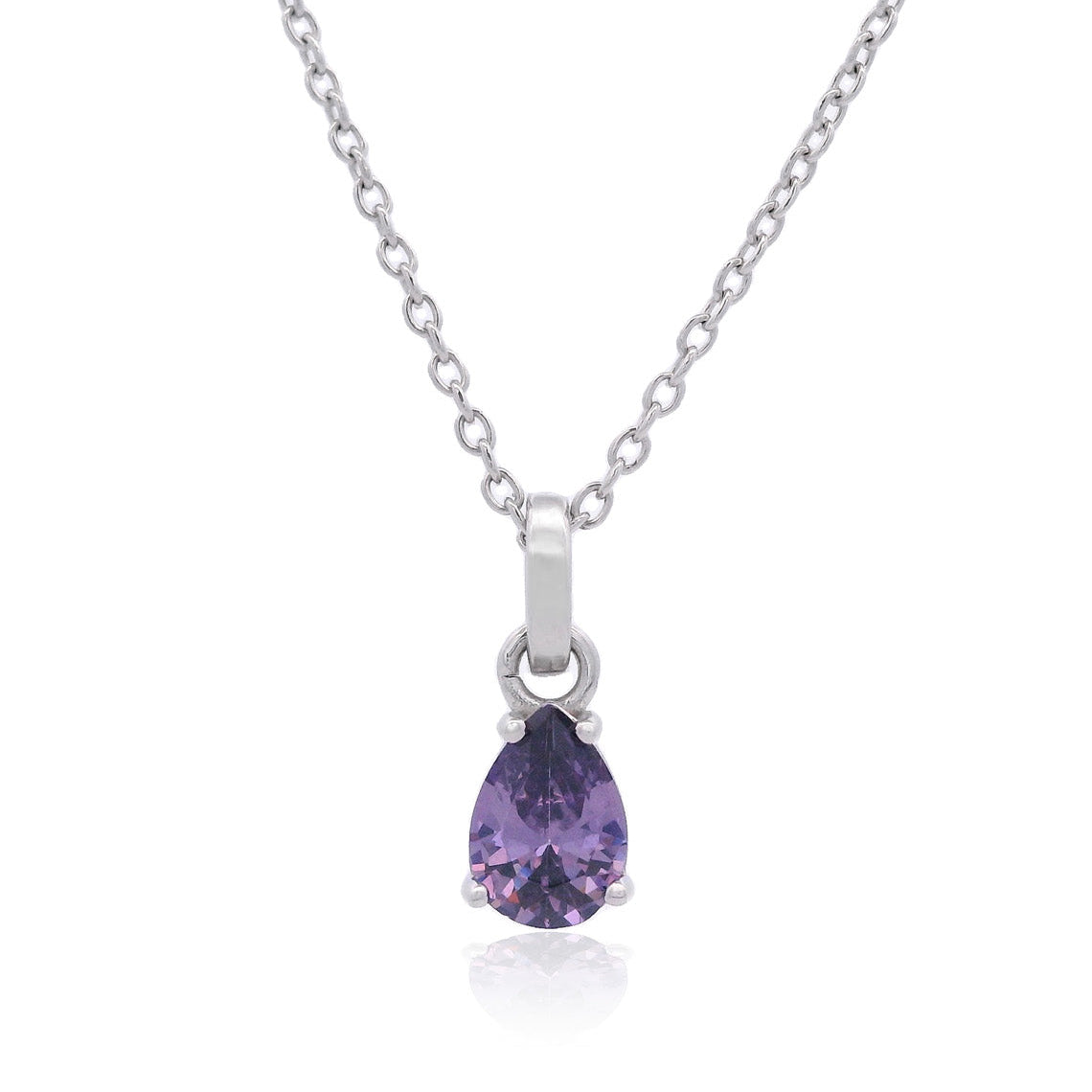 Georgini Wisteria Pendant Amethyst Cubic Zirconia Silver