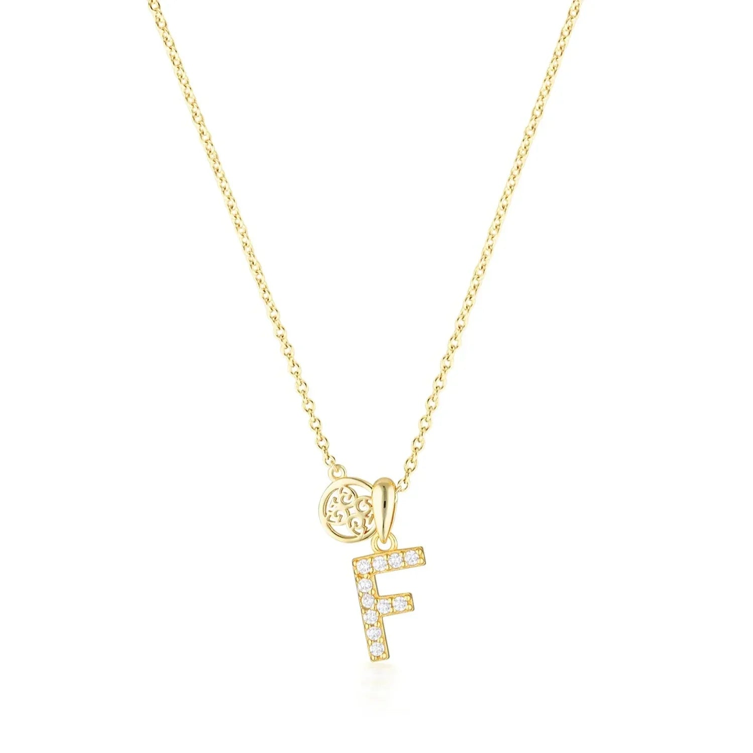 Georgini Luxury Letters F Initial Pendant Gold